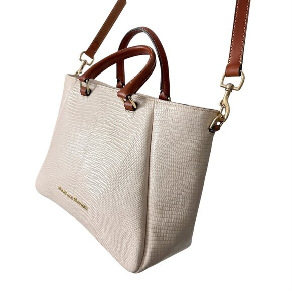 Dooney & Bourke Bag Purse Tote & DB Bone Blush Lizard Top Handle Crossbody - Picture 5 of 13